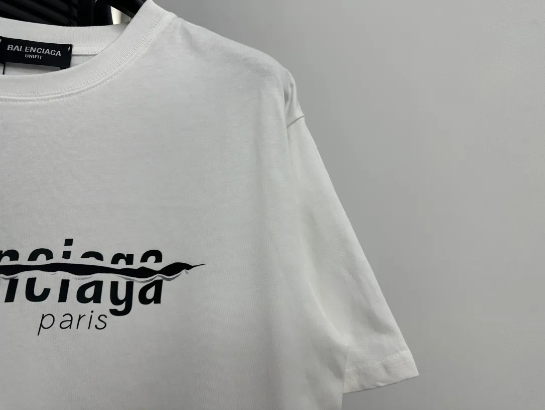 【BALENCIAGA】 24ss T 260g ， Versatile。 ， ， 。 ， Same Style ， 。 ：Black White Size：S-XL